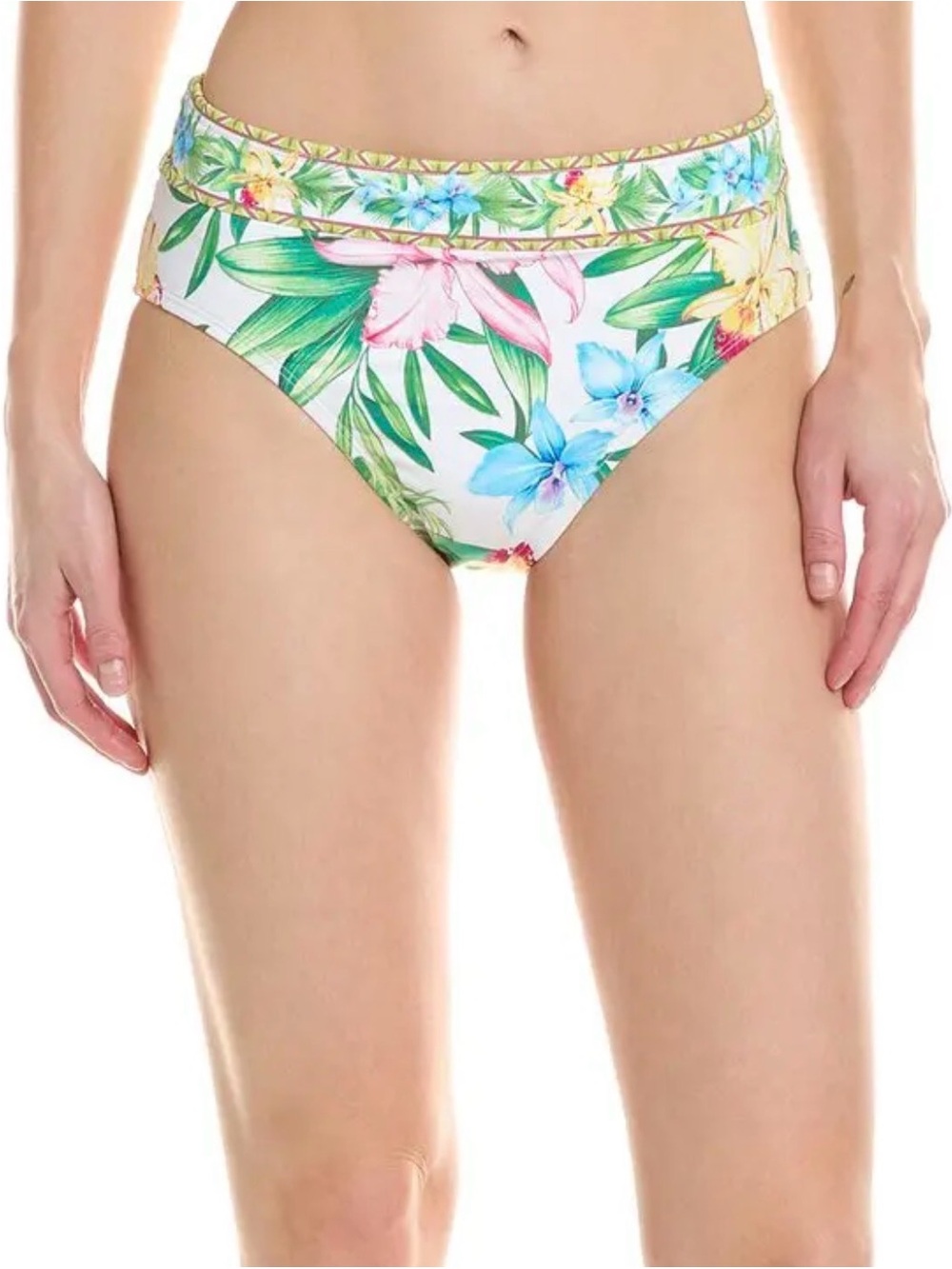 Tommy Bahama Orchid Garden Print High Waisted Swim Bottom Size Large
